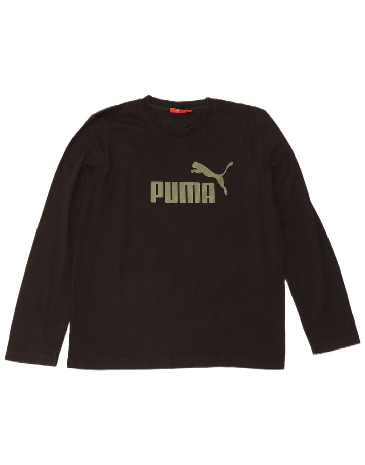Puma Hombre Gráfico Top Manga Larga Grande Negro
