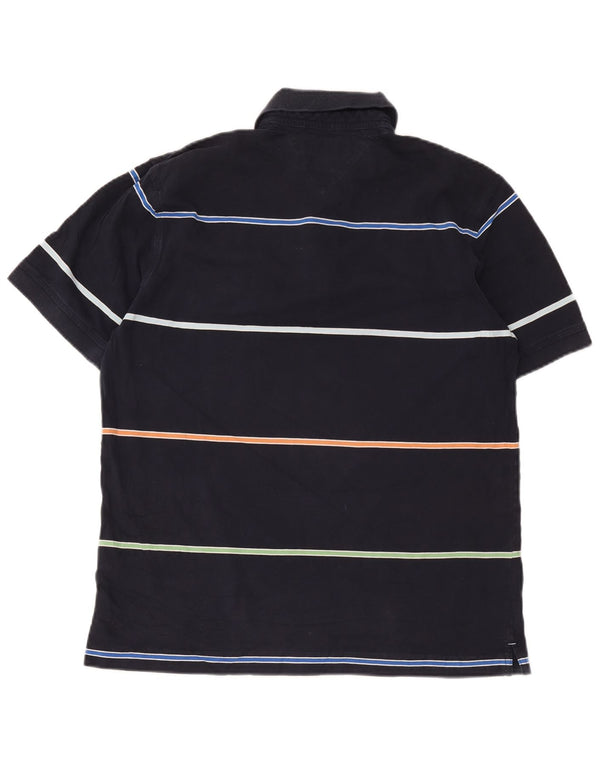 Polo Tommy Hilfiger para hombre de algodón a rayas azul marino mediano