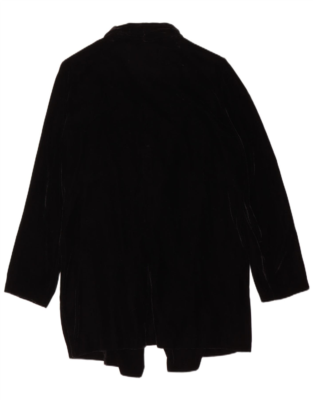 Sasha Chaqueta Blazer de Terciopelo Abierto para Mujer UK 44 Grande Viscosa Negra