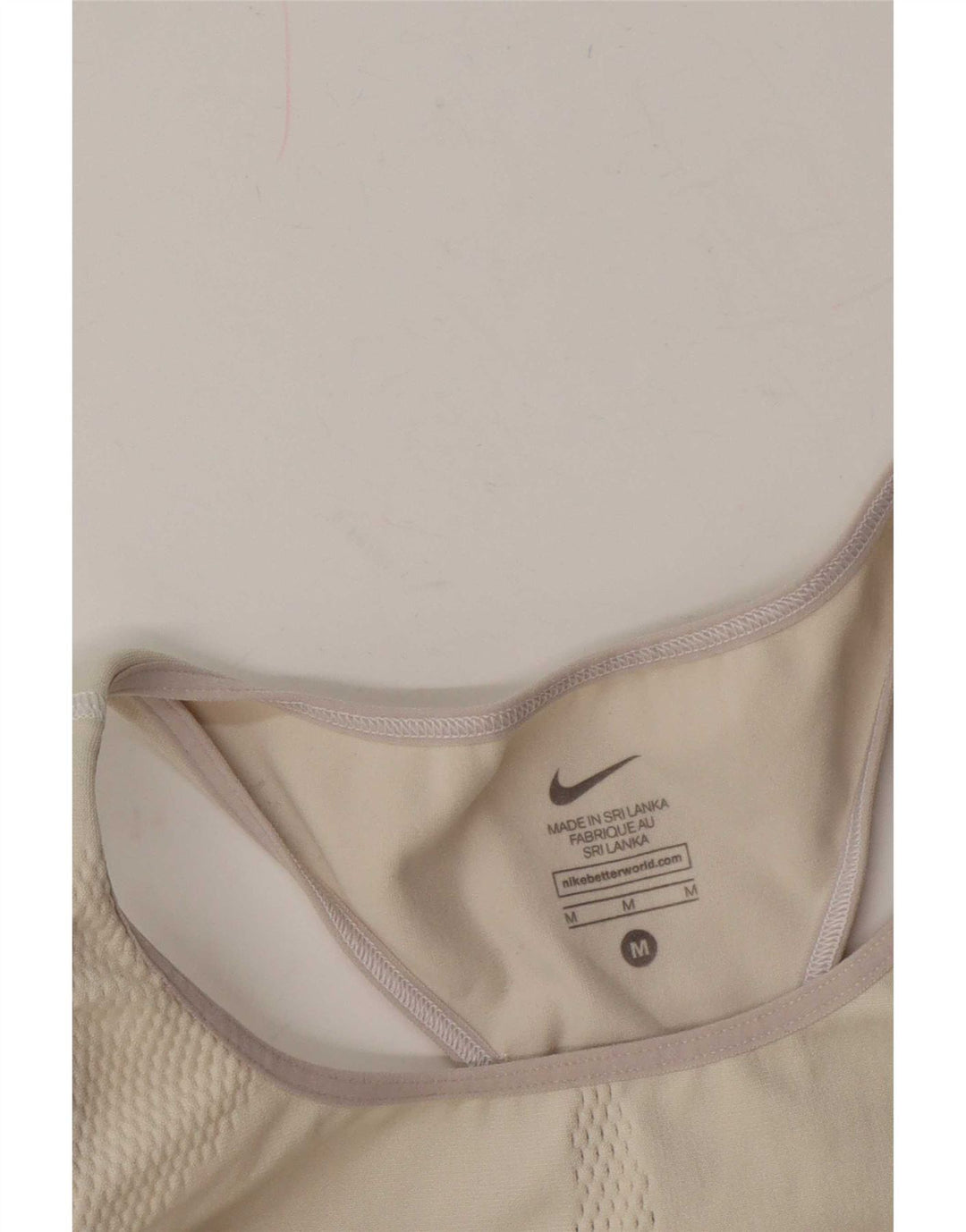 Nike Camiseta sin mangas para mujer UK 12 Medium Off White