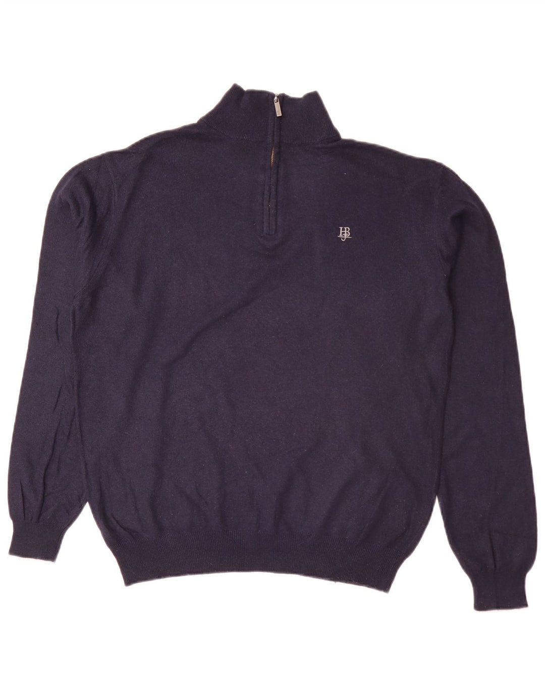 Harmont & Blaine - Jersey para hombre con cuello y cremallera, talla grande, azul marino
