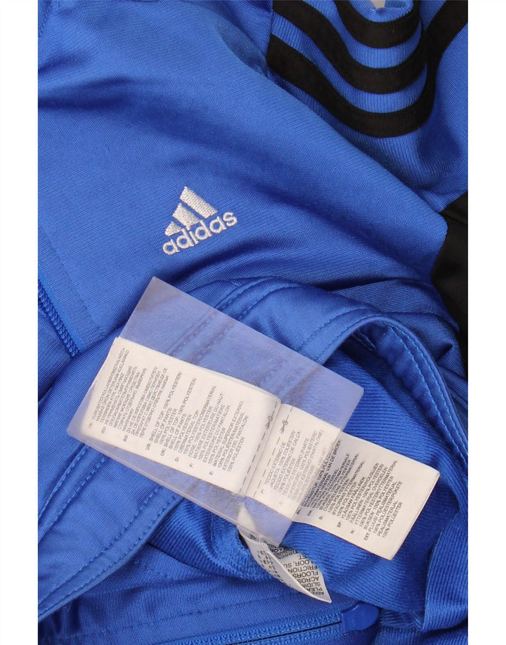 Adidas - Chaqueta de chándal para niño, 7-8 años, color azul, poliéster