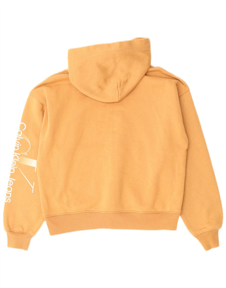 CALVIN KLEIN JEANS Jersey con capucha extragrande para mujer UK 10 Small Beige