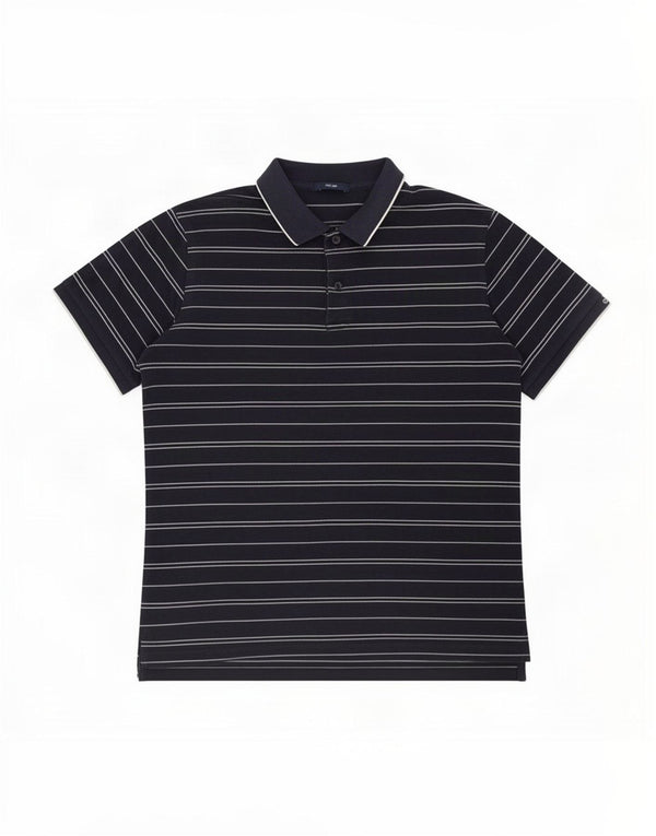 Gant Polo para hombre de algodón con rayas diplomáticas en azul marino grande