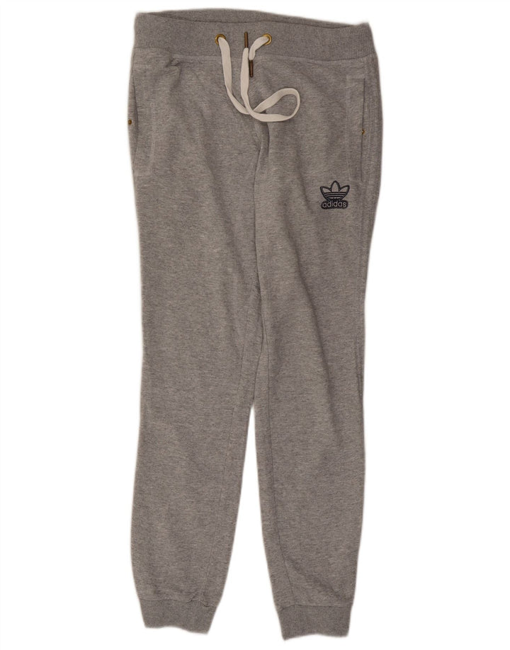 ADIDAS Pantalones de chándal para mujer Joggers UK 14 Algodón moteado gris medio