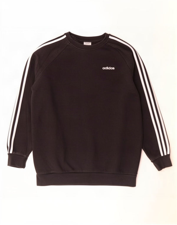 Adidas - Sudadera extragrande para mujer, talla 8/10, algodón negro pequeño