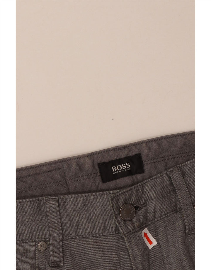 Pantalones informales rectos para hombre HUGO BOSS W30 L28 Algodón gris