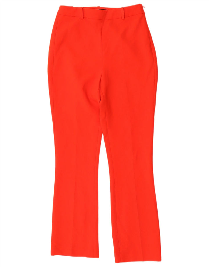 Zara Mujer Pantalón Casual Bootcut Pequeño W26 L29 Poliéster Rojo