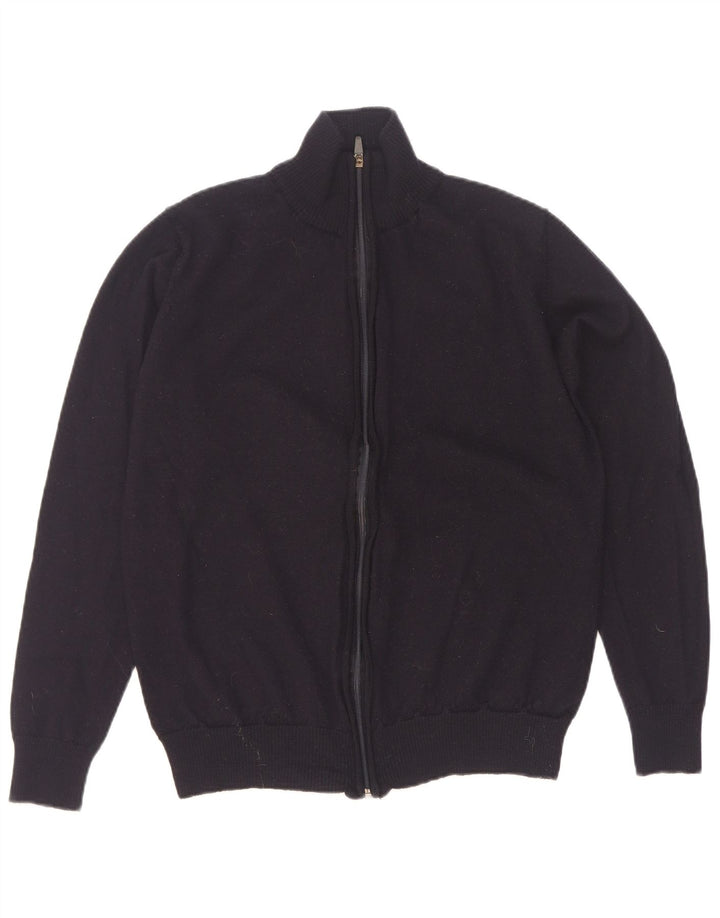 Zara Hombre Cárdigan Suéter Grande Negro