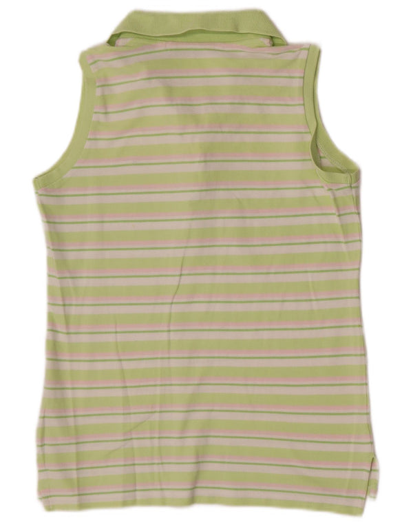 Polo sin mangas para mujer Tommy Hilfiger UK 42 Medium Green Rayas