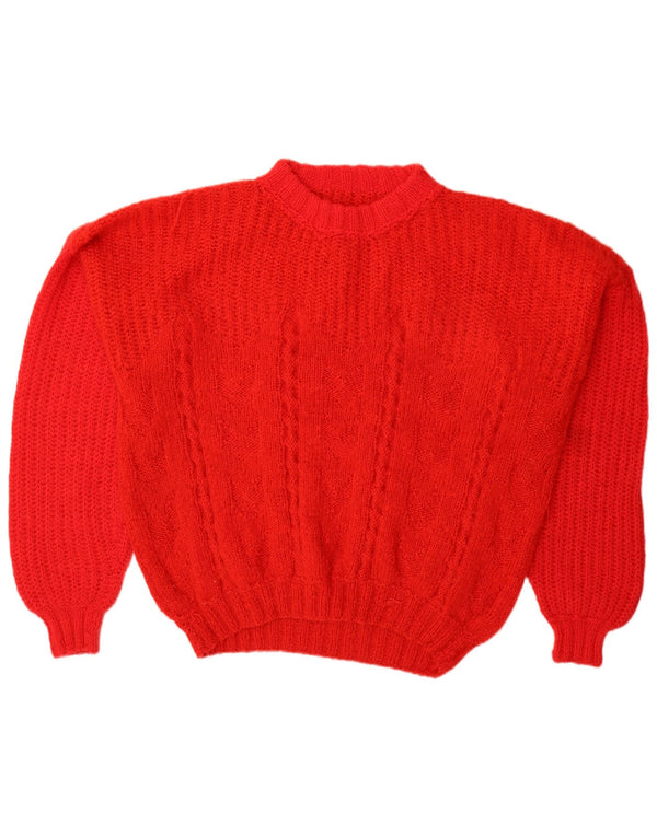 Vintage hombres tortuga cuello jumper suéter grande rojo