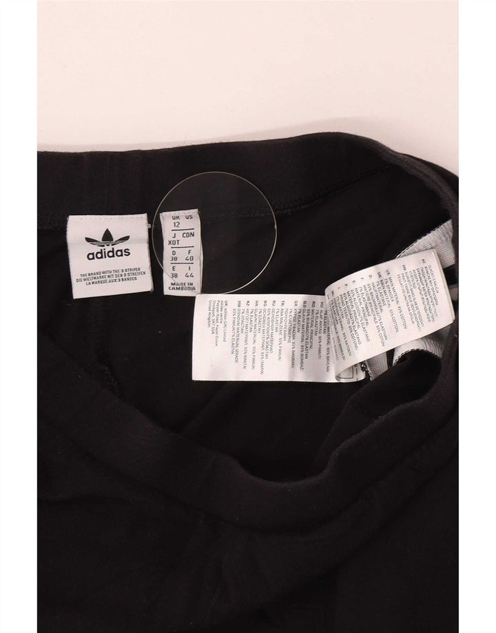 Adidas Leggings gráficos para mujer Reino Unido 12 Algodón negro mediano