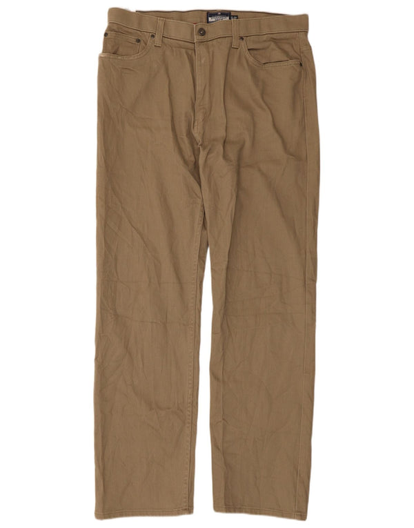 Marks & Spencer Pantalones informales rectos Blue Harbor para hombre W36 L31 Beige