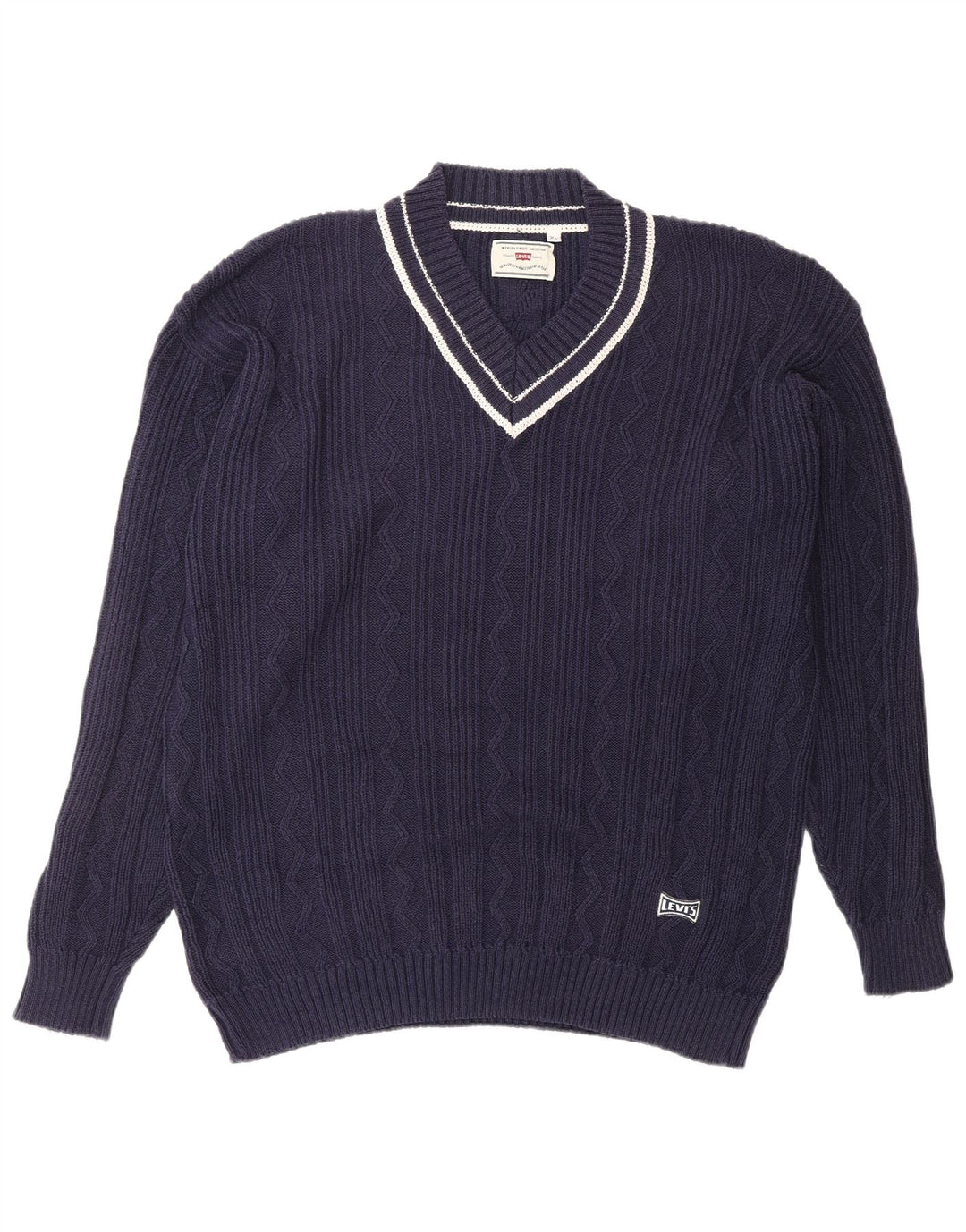 LEVI'S Jersey con Cuello en V para Hombre XL Azul Marino