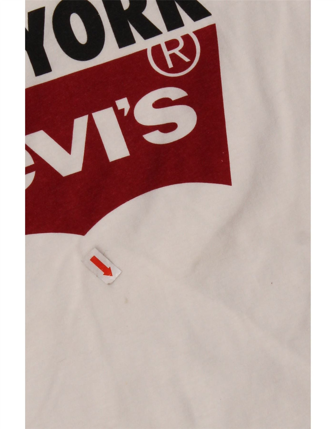 LEVI'S Camiseta gráfica New York para mujer Top UK 10 Small White
