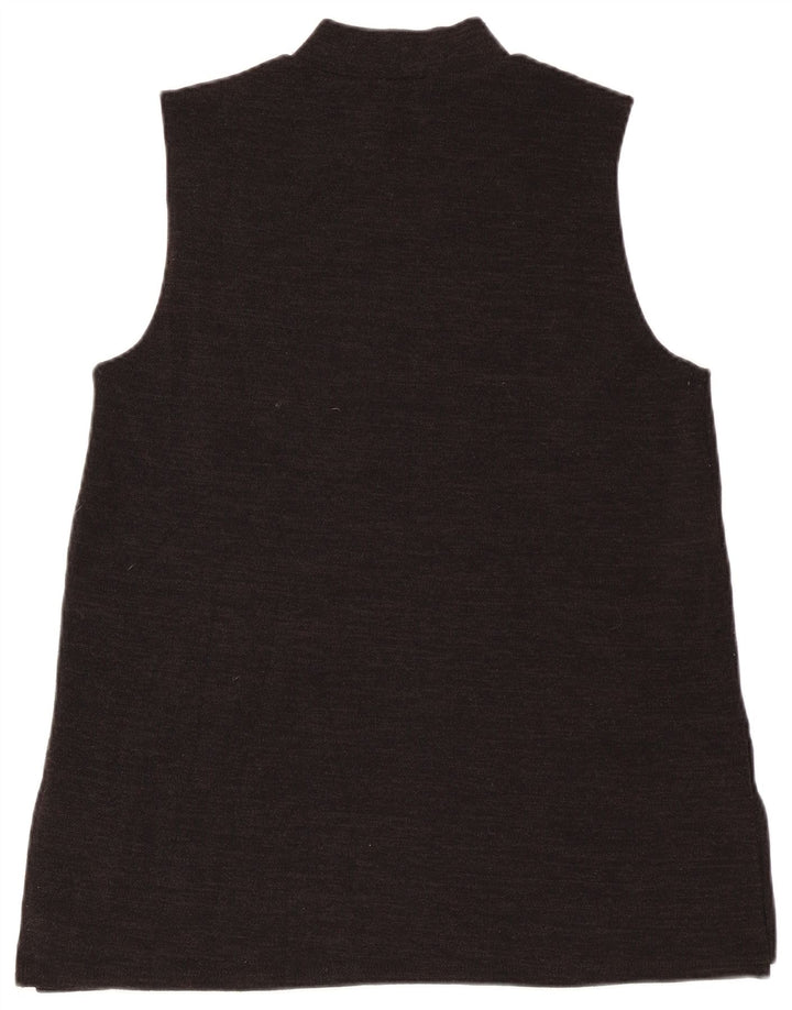 Zara Mujer Chaleco Top Reino Unido 44 Grande Negro Moteado