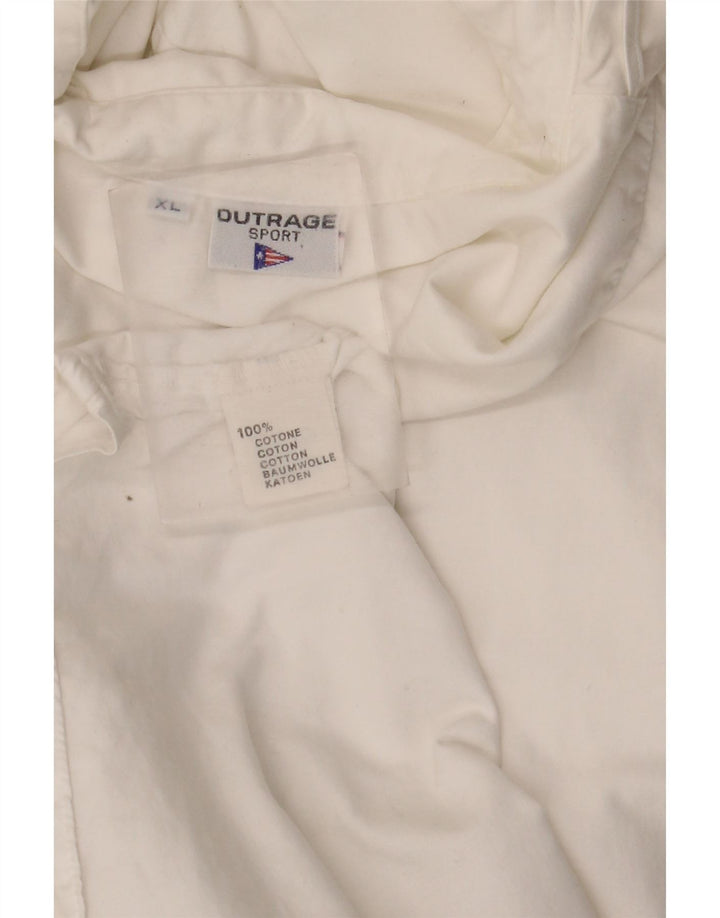Outrage Camisa Mujer UK 40 XL Algodón Blanco