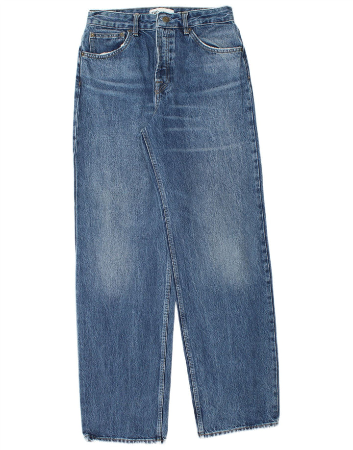 Zara Vaqueros Rectos Mujer EU 38 Small W28 L32 Azul