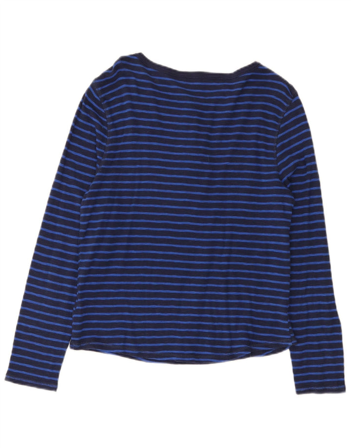 Marks & Spencer Top para mujer de manga larga UK 44 Medio azul marino a rayas