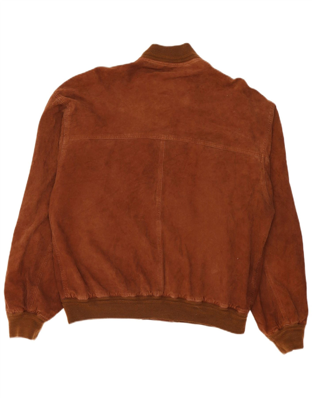 Barone Chaqueta Bomber de Ante para Hombre IT 56 3XL Cuero Marrón