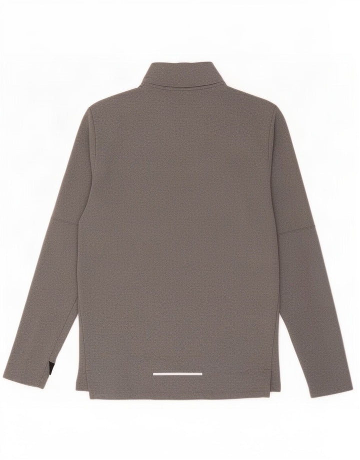 Nike Dri Fit - Chándal con cremallera y cuello para hombre, poliéster gris medio