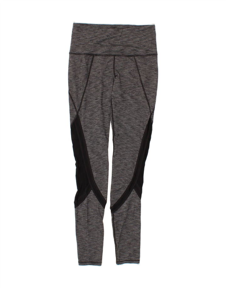 ATHLETA Womens Leggings UK 10 Small  Grey Colourblock Nylon Vintage Athleta and Second-Hand Athleta from Messina Hembry 