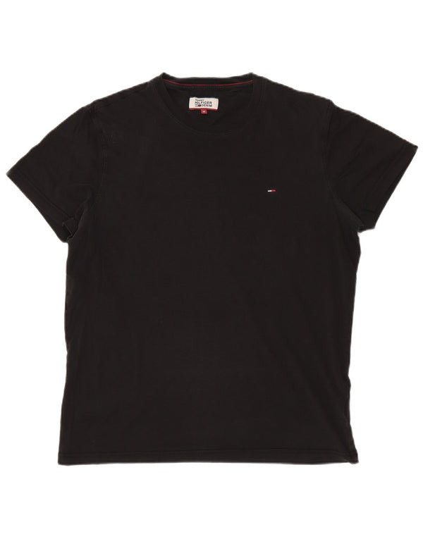 TOMMY HILFIGER Camiseta para hombre Top Medium Black Cotton