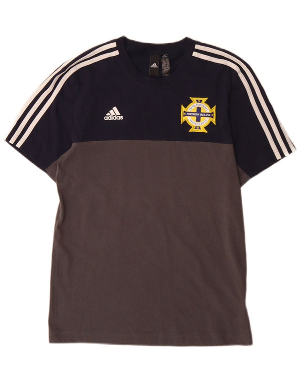 Adidas Camiseta con gráfico de fútbol irlandés para hombre Top XS Azul Colorblock Sports