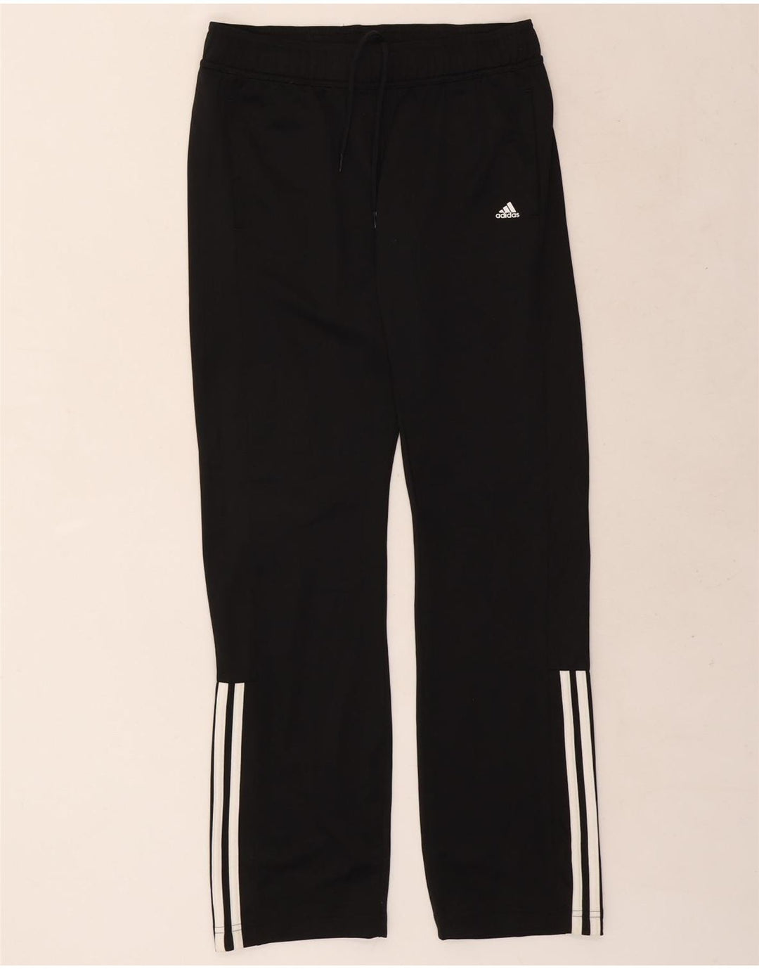 Adidas Pantalones de chándal para mujer UK 8/10 Small Negro Poliéster