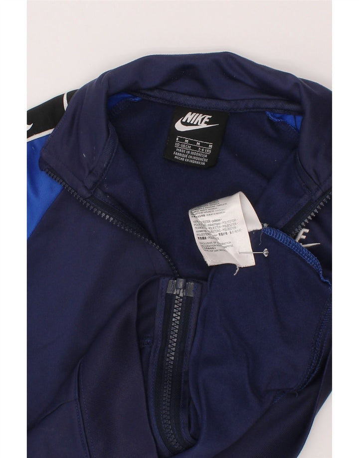 Nike - Chaqueta de chándal para niño, 5-6 años, talla mediana, azul marino, deportiva