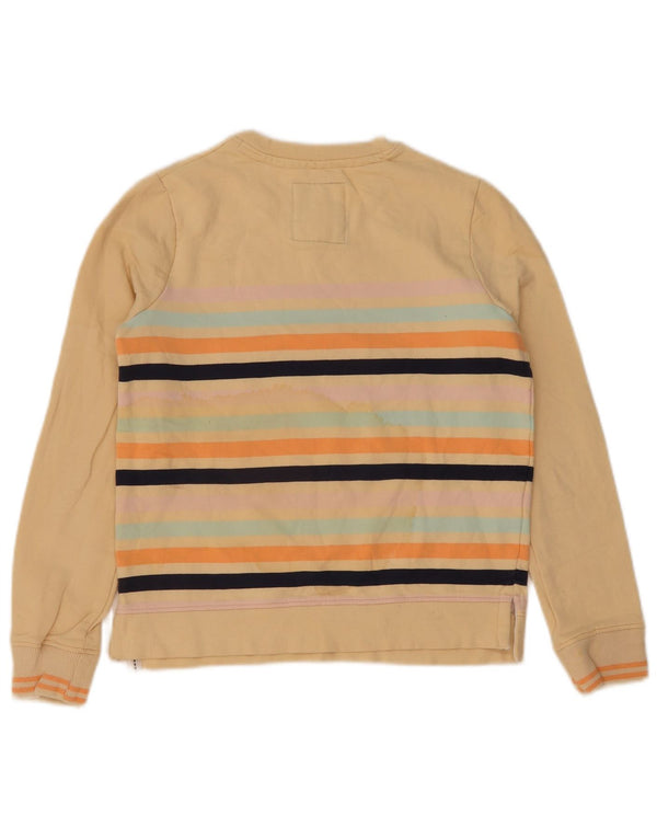 Crew Clothing Sudadera para mujer Jumper UK 8 Pequeño Algodón a rayas beige
