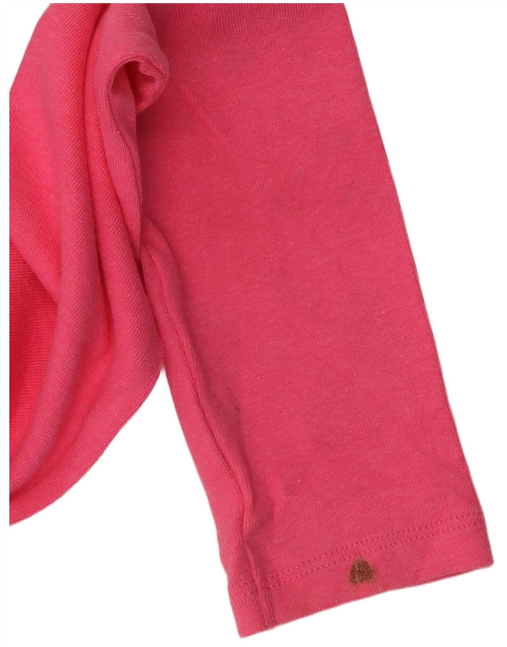 Zara Mujer Crop Top Manga Larga UK 42 Algodón Rosa Medio