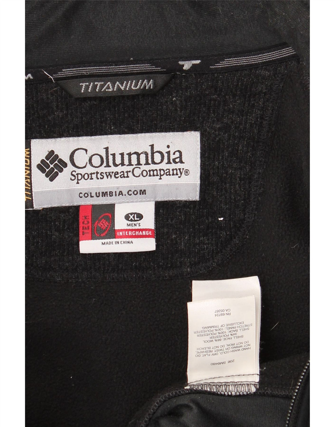 COLUMBIA Chaqueta de chándal Titanium para hombre XL Lana color block azul marino