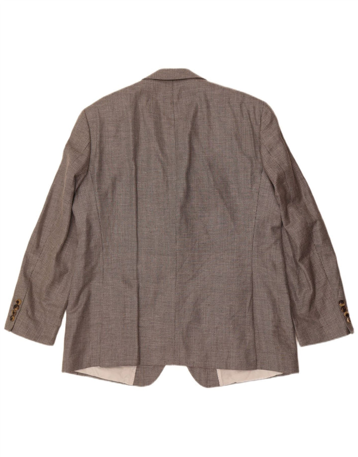 Hugo Boss Chaqueta Blazer de 2 Botones para Hombre UK 44 2XL Seda Gris