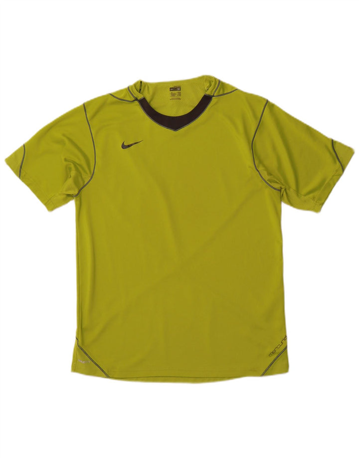 NIKE Hombre Mercurial Camiseta Top Poliéster Color Block Verde Medio