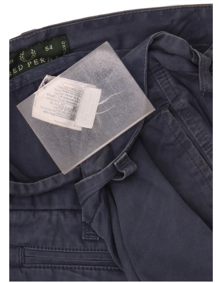 FRED PERRY Pantalones cortos chinos para hombre IT 54 2XL W38 Azul marino Algodón
