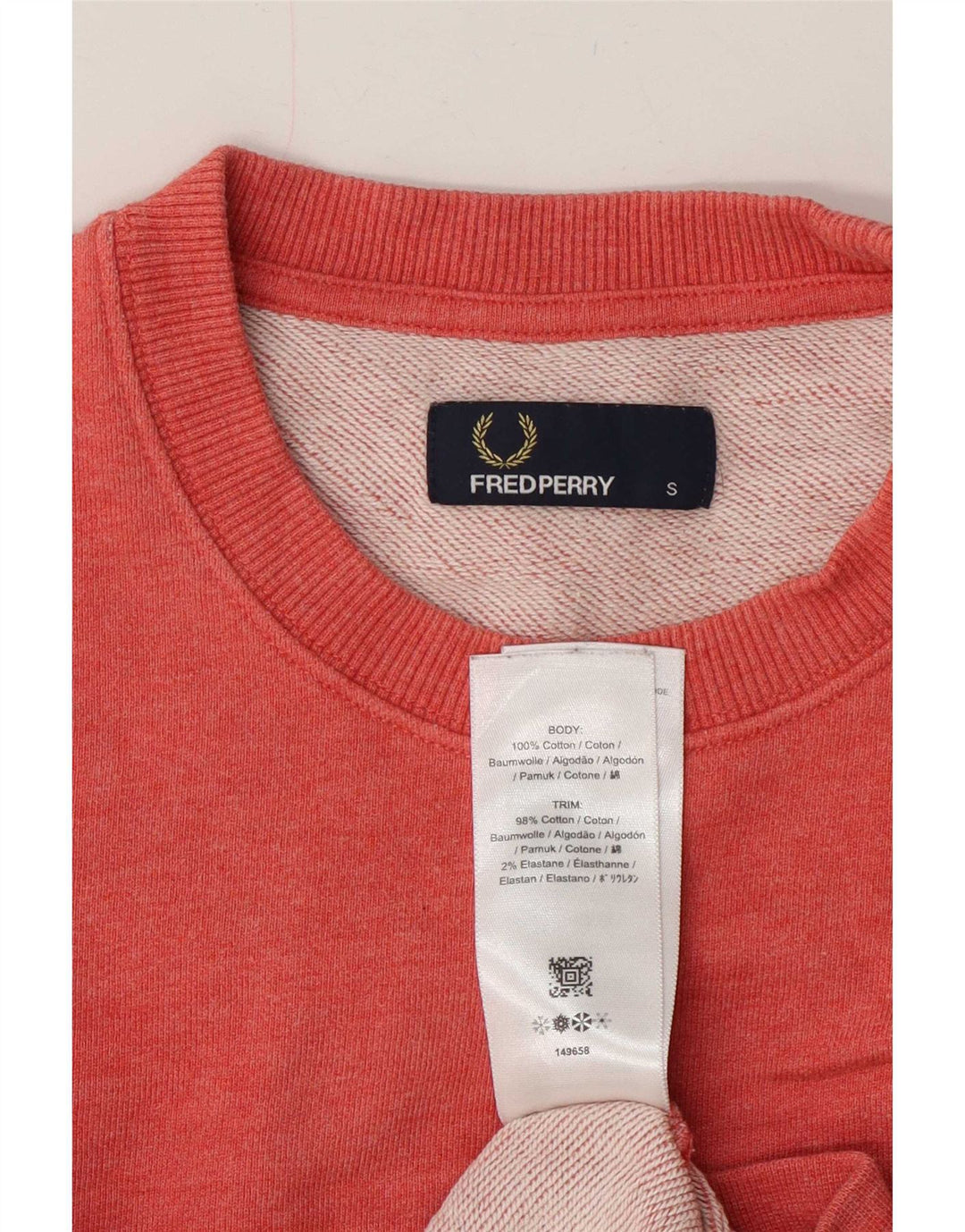 Fred Perry Sudadera Estampada Para Hombre Jersey Pequeño De Algodón Rojo