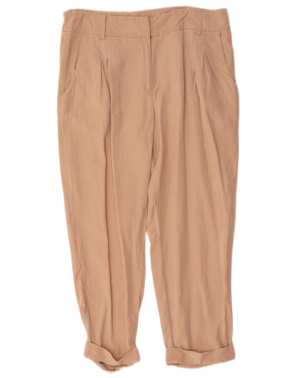 MINT VELVET Pantalones cortos de cintura alta para mujer UK 44 Large W34 L24 Beige