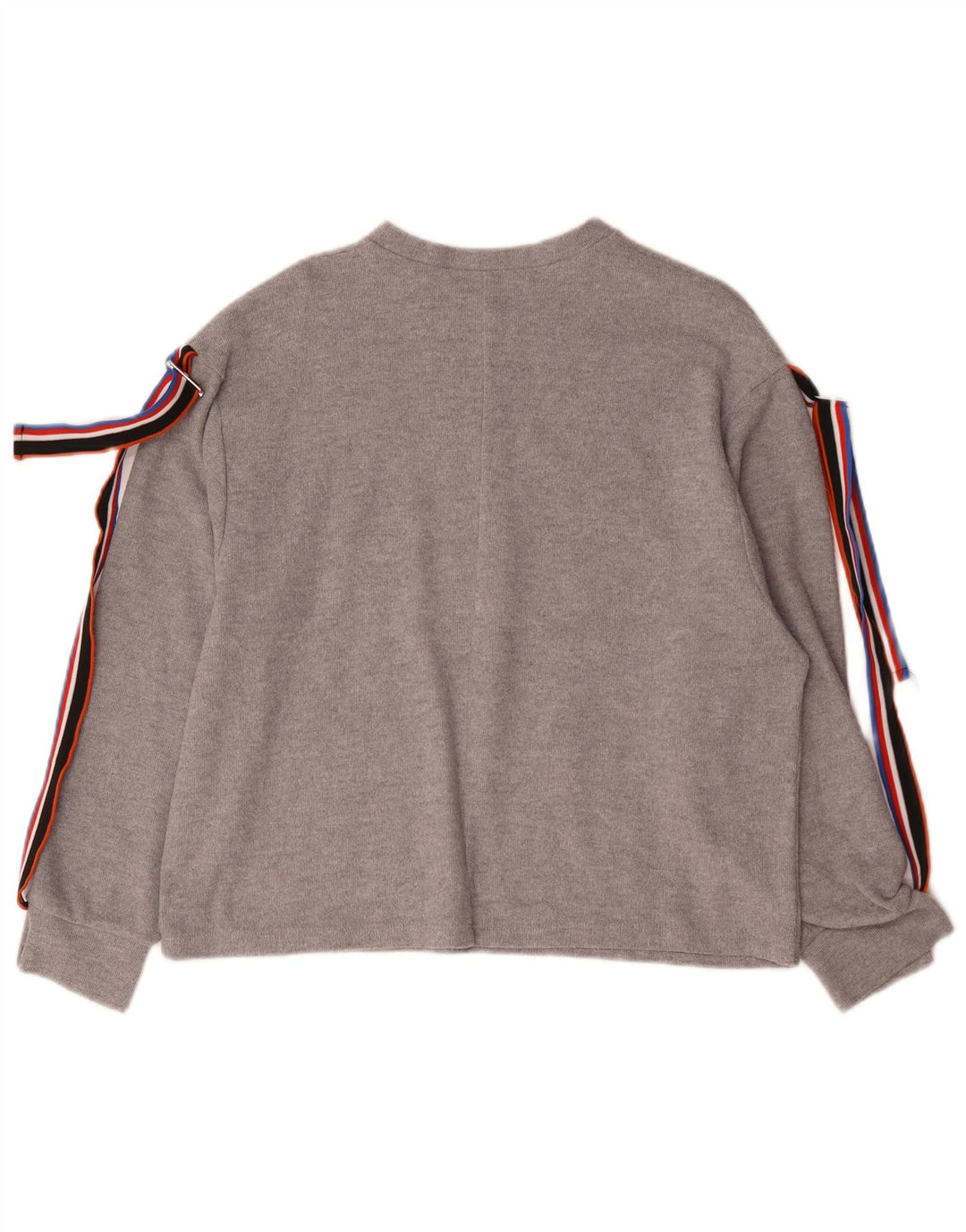 Zara Mujer Top Manga Larga ES 44 Poliéster Gris Medio