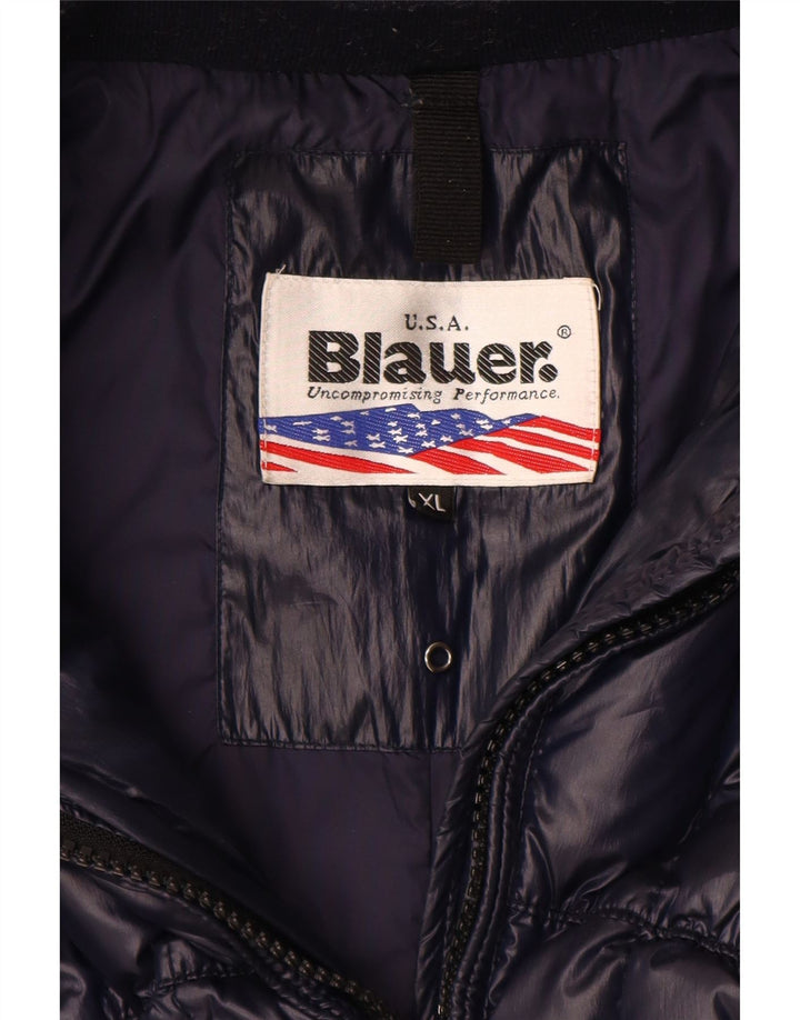 Blauer Abrigo acolchado para mujer UK 40 XL Poliéster azul marino