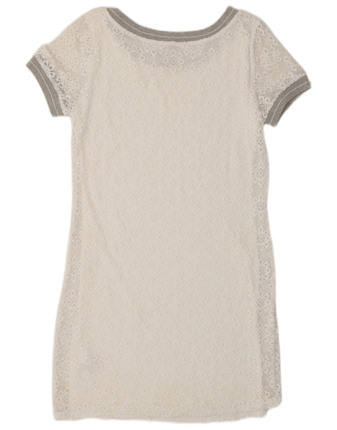 Desigual Vestido tubo para mujer UK 40 Mediano Poliamida floral blanca