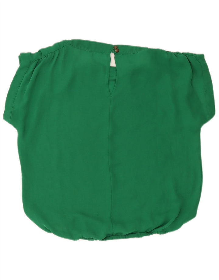 Zara Mujer Blusa Extragrande Top UK 10 Small Verde