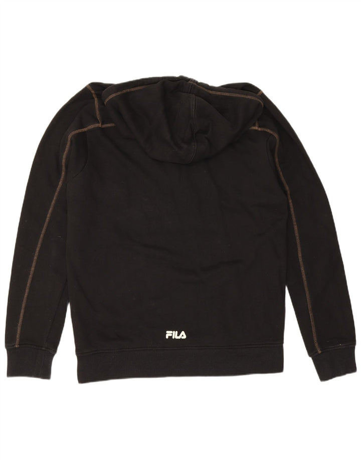 Fila Hombre Sudadera Con Capucha Jumper Grande Algodón Negro