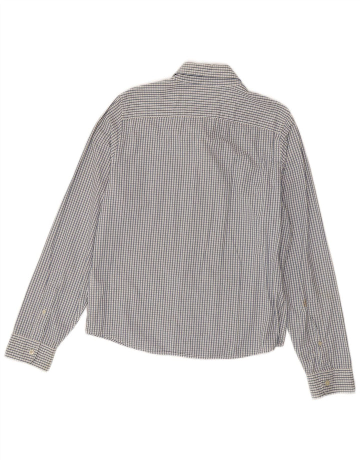 HOLLISTER Camisa Hombre XL Azul Cuadros Algodón
