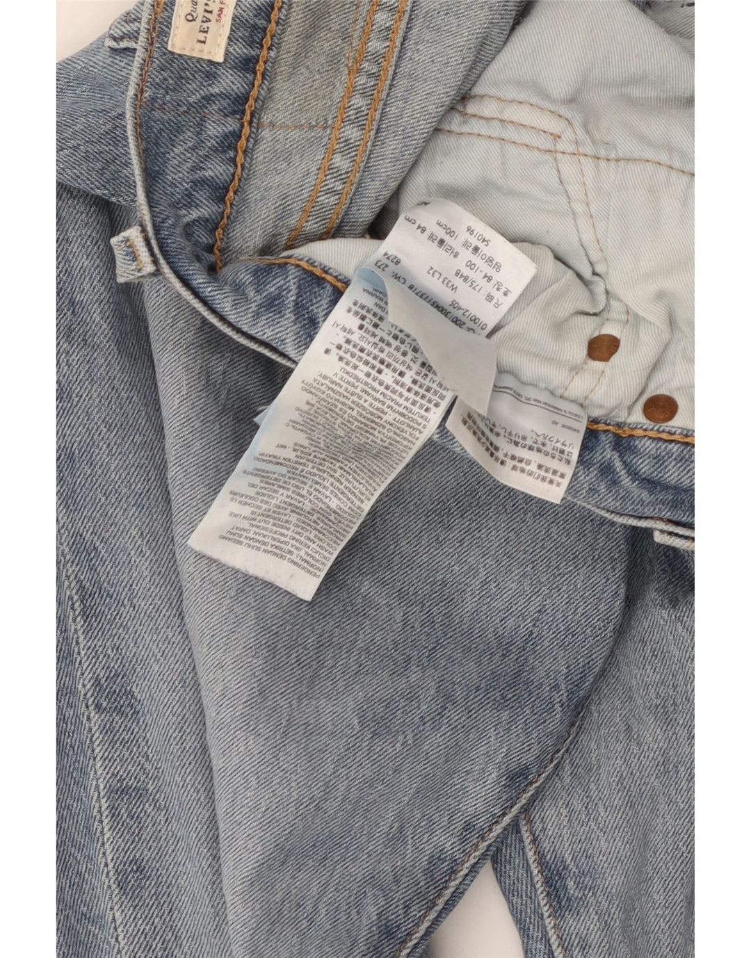 LEVI'S Jeans rectos 505 para hombre W33 L32 Algodón azul