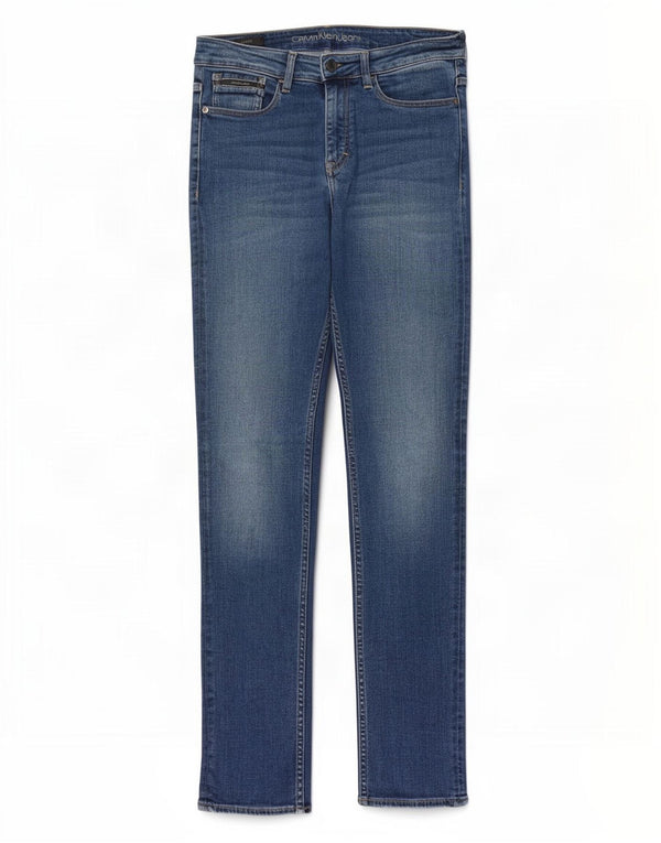 Calvin Klein Jeans rectos delgados para hombre W30 L34 Algodón azul