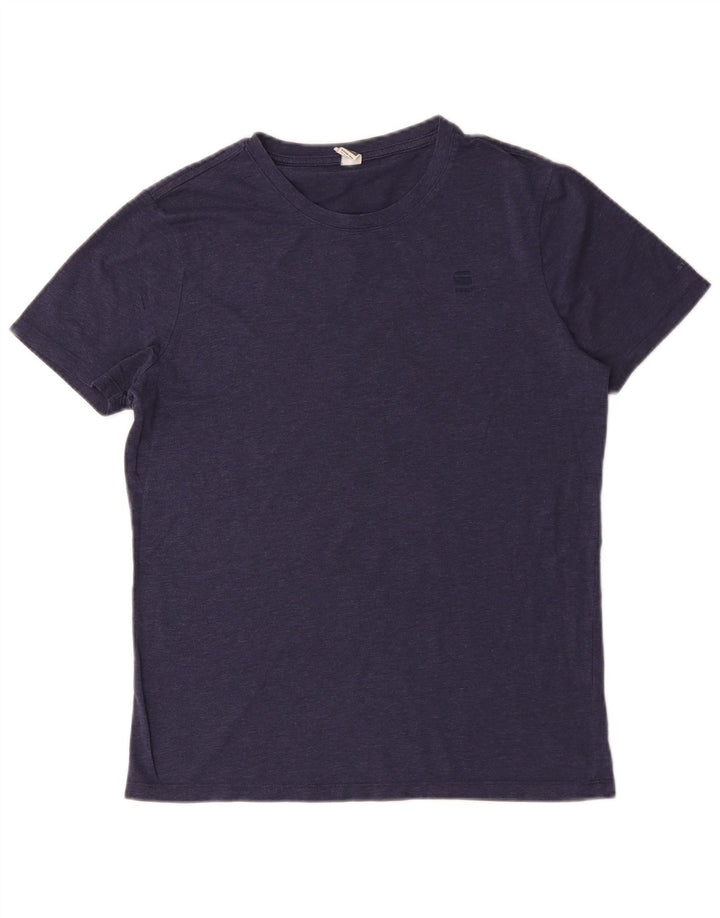 G-Star Hombre Camiseta Top Medium Azul Marino Algodón