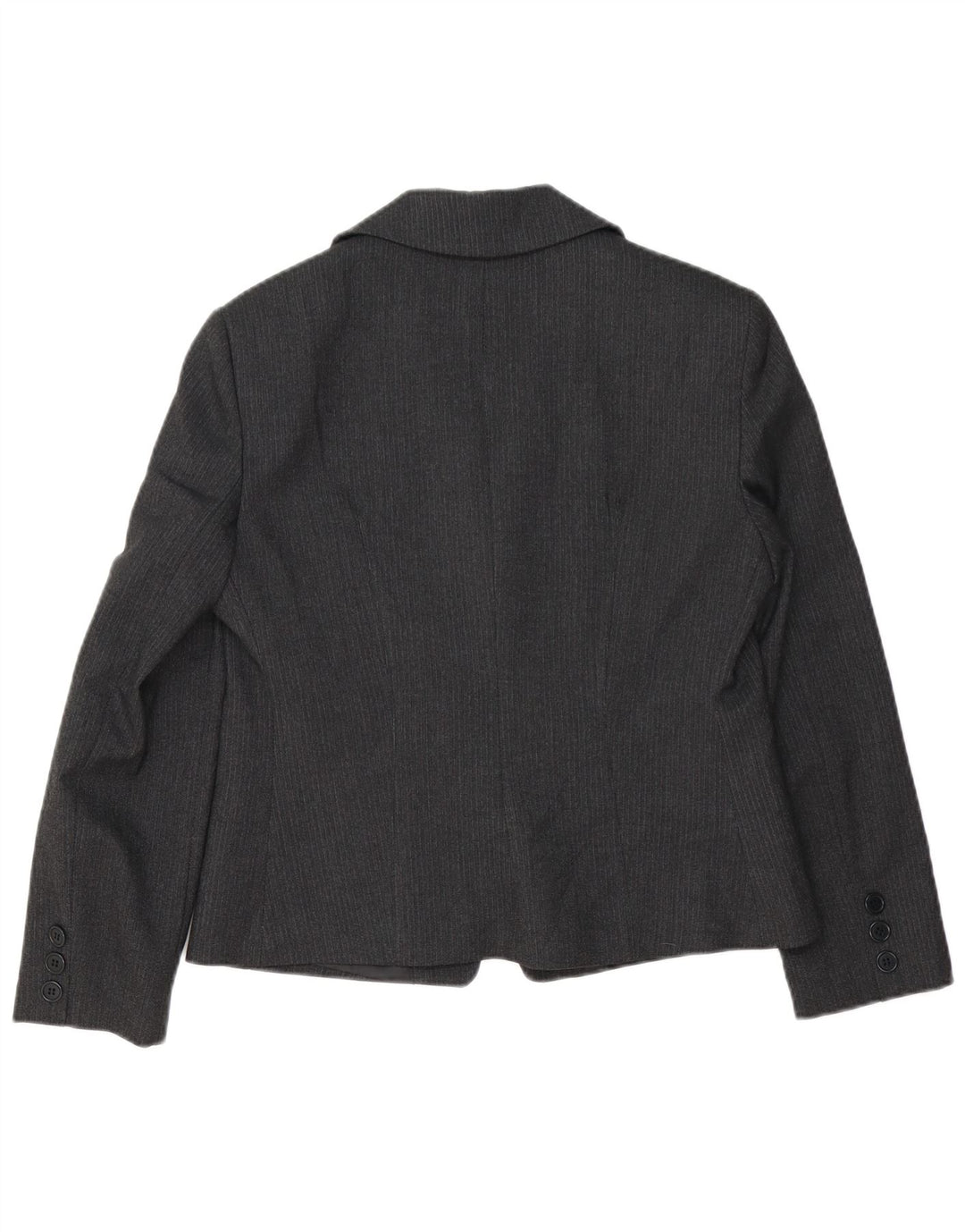 BIANCOGHIACCIO Chaqueta blazer de 1 botón para mujer IT 46 Grande gris a rayas