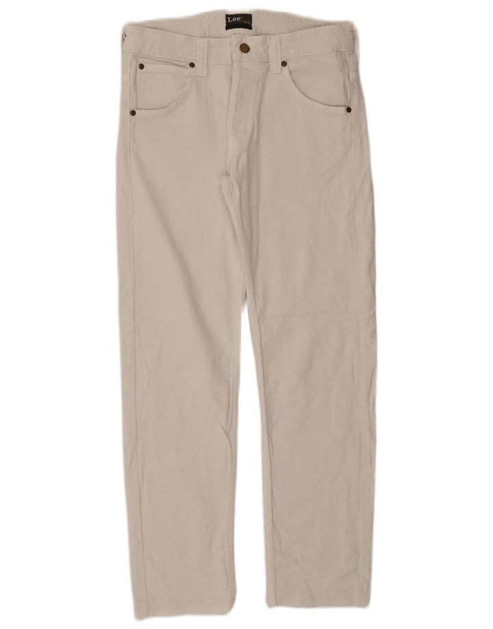 LEE Powell Slim Jeans para Mujer W32 L27 Algodón Blanco Roto