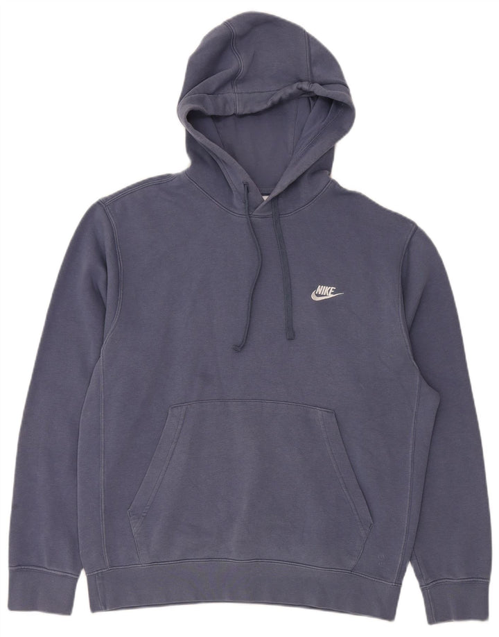 Nike Jersey con capucha para hombre, color azul medio, algodón